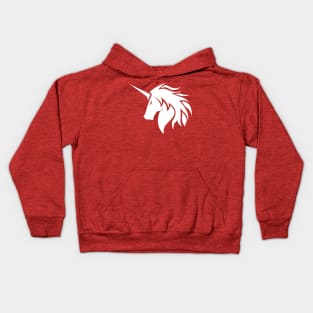 Iconic Unicorn in White Kids Hoodie